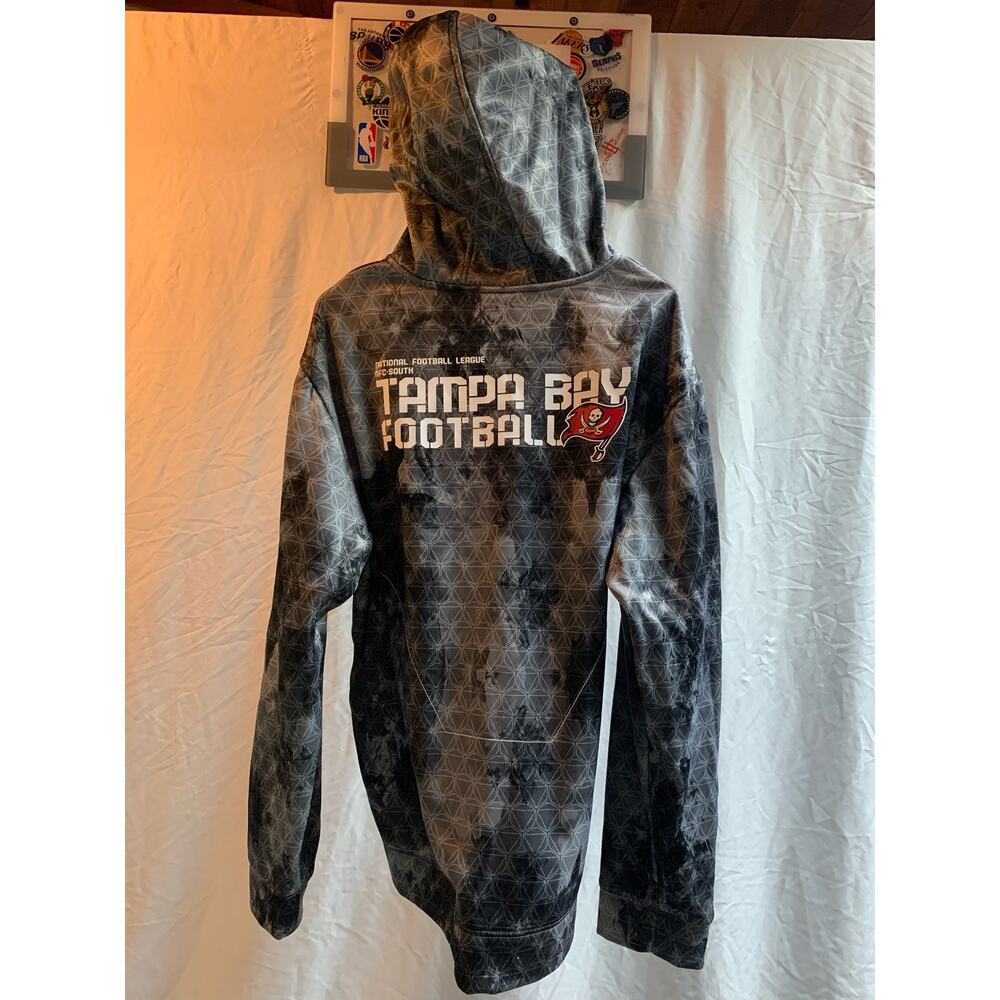Tampa Bay Buccaneers Reebok On Field Full Zip Hoodie Sweatshirt Mens Large